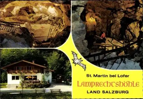 Ak Sankt Martin bei Lofer in Salzburg, Lamprechtshöhle