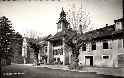 Ak Ecogia sur Versoix Kanton Genf, Glockenturm