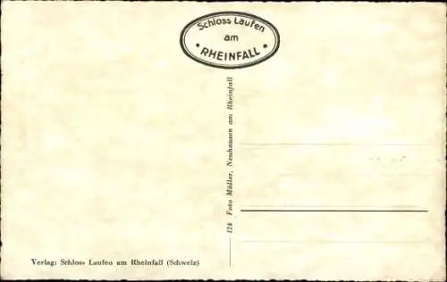 Ak Rheinfall Kanton Schaffhausen, Aussichtsplattform am Rheinfall