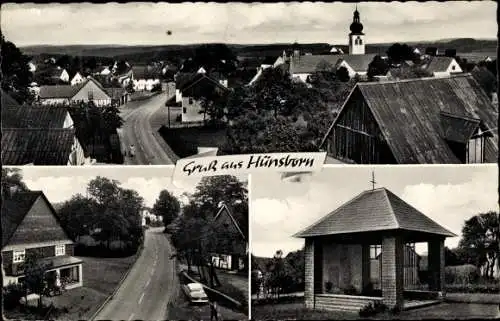 Ak Hünsborn Wenden im Sauerland, Ort, Vogelschau, Straße, Kapelle