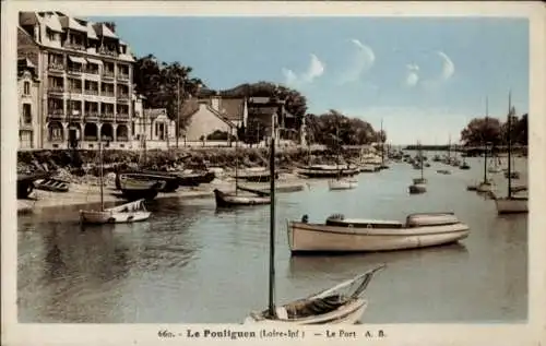 Ak Le Pouliguen Loire Atlantique, Hafen