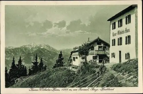 Ak Bad Reichenhall, Kaiser Wilhelm Haus am Zwiesel, Unterkunftshaus Zwieselalpe, Zwieselalm