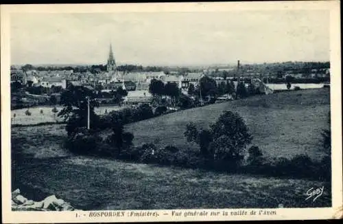 Ak Rosporden Finistere, Gesamtansicht nach Avon