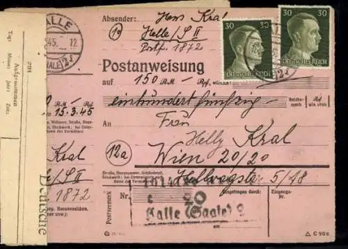 PAW 794 (2) "Halle (Saale) 16.4.45" mit Heimatschein