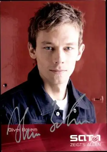 Ak Schauspieler Oliver Bokern, Portrait, Autogramm, Serie Verliebt in Berlin