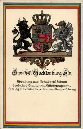 Ak Großherzogtum Mecklenburg-Strelitz, Wappen