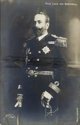 Ak Prinz Louis von Battenberg, Portrait, Uniform mit Orden