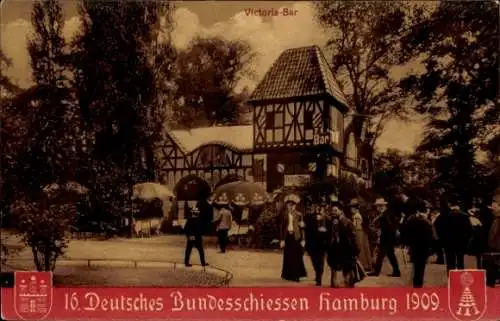 Ak Hamburg, 16. Deutsches Bundesschießen 1909, Victoria Bar