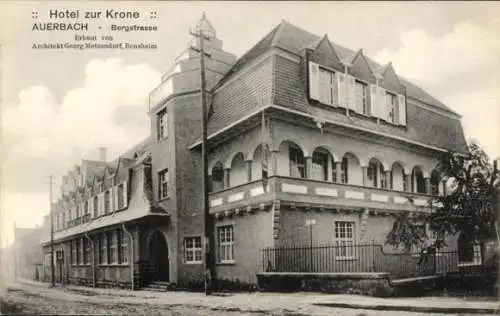 Ak Auerbach Bensheim an der Bergstraße Hessen, Hotel zur Krone