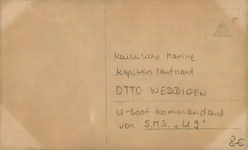 Ak Otto Weddigen, Marineoffizier, Kapitänleutnant, Portrait in Uniform, Eisernes Kreuz