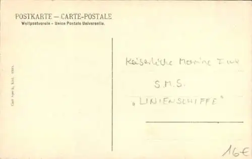 Ak Deutsche Kriegsschiffe, Linienschiffe, SMS Preußen, SMS Wettin, SMS Baden, SMS Woerth