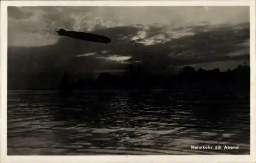 Ak Luftschiff LZ 127 Graf Zeppelin, Nachtfahrt