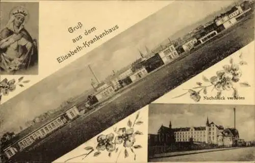 Ak Aachen in Nordrhein Westfalen, Elisabeth-Krankenhaus, Heilige Elisabeth