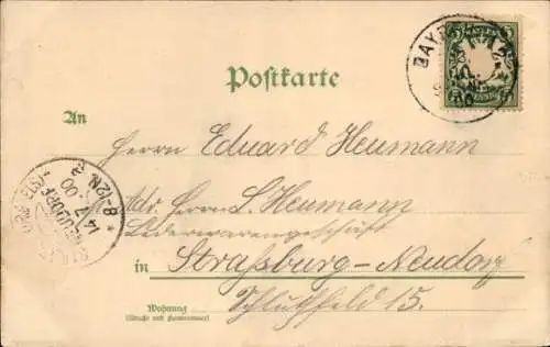 Litho Bayreuth in Oberfranken, Gesamtansicht, Richard-Wagner-Theater