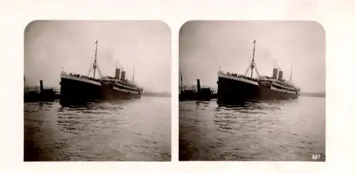 Stereo Foto Dampfer Großer Kurfürst, Norddeutscher Lloyd Bremen