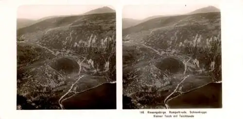 Stereo Foto Malá Úpa Kleinaupa Riesengebirge Region Königgrätz, Schneekoppe, Hampelbaude