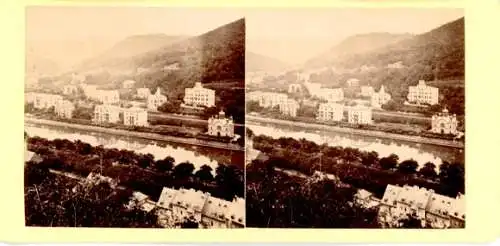 Stereo Foto Bad Ems im Rhein Lahn Kreis, Panorama mit Schweizerhaus