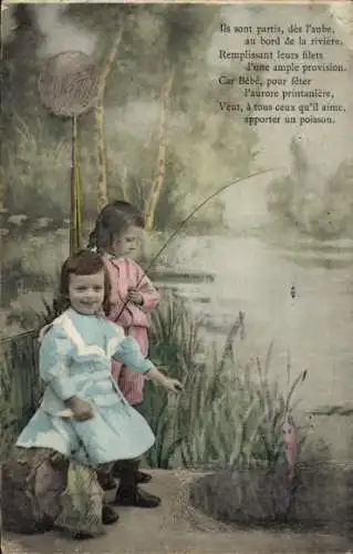 Ak Kinder beim Angeln