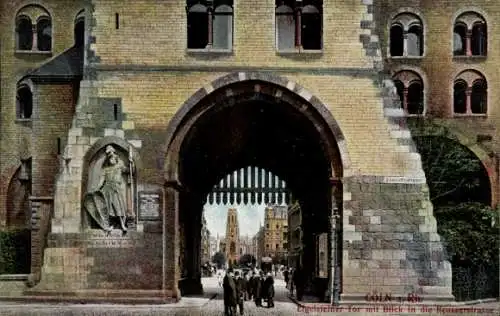 Ak Köln am Rhein, Eigelsteiner Tor mit Blick in die Neußerstraße