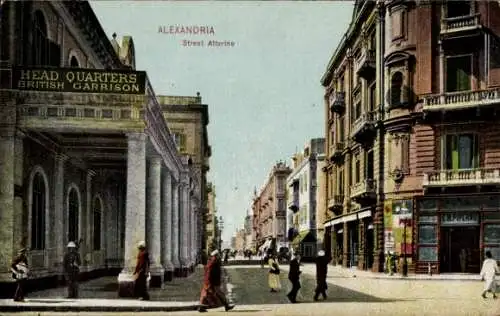 Ak Alexandria Ägypten, Street Attarine