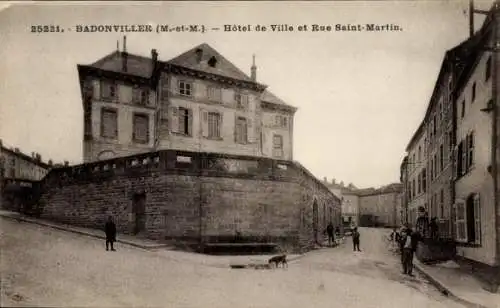 Ak Badonviller Badenweiler Meurthe et Moselle, Rathaus, Rue Saint-Martin