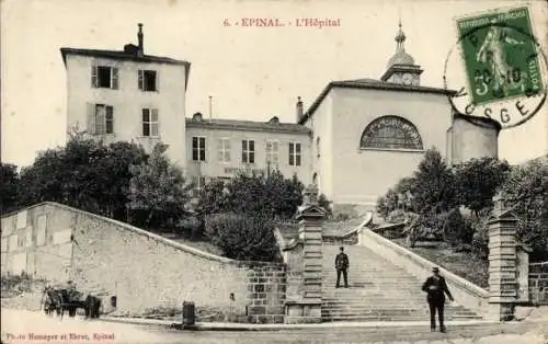 Ak Épinal Lothringen Vosges, l'Hopital