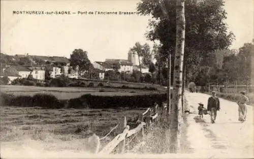 Ak Monthureux sur Saone Lothringen Vosges, Pont de l'Ancienne Brasserie