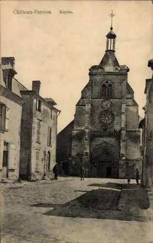 Ak Château Porcien Ardennes, Kirche