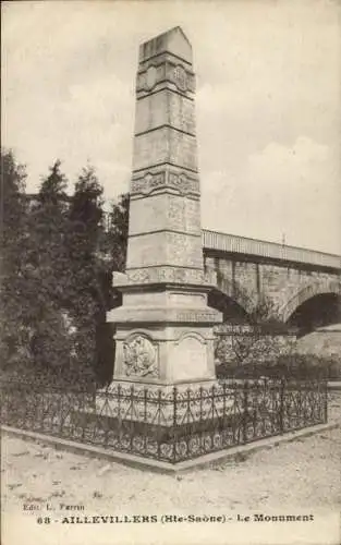 Ak Aillevillers Haute Saône, Denkmal