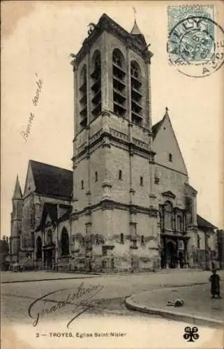 Ak Troyes Aube, Kirche St Nizier