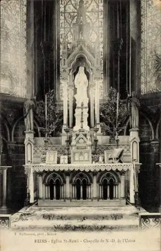 Ak Reims Marne, Kirche St-Remi, Innenansicht, Kapelle