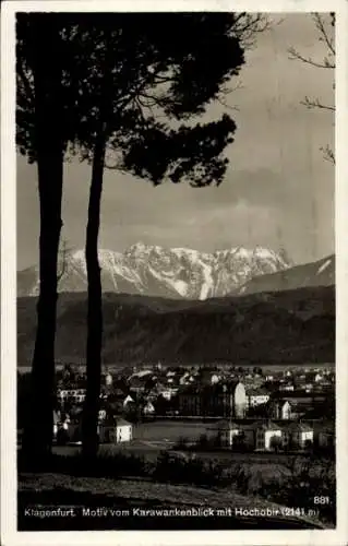 Ak Klagenfurt am Wörthersee Kärnten, Karawankenblick, Hochbir