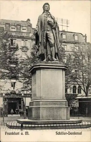 Ak Frankfurt am Main, Schiller-Denkmal