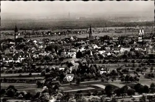 Ak Offenburg in Baden Schwarzwald, Straßburger Münster, Rheinebene, Panorama