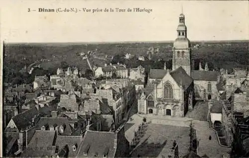 Ak Dinan Côtes-d’Armor, Vue prise de la Tour de l'Horloge