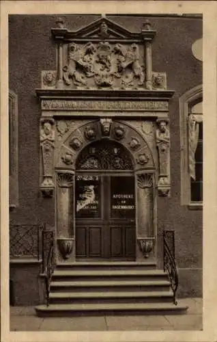 Ak Braunschweig in Niedersachsen, Portal der Hagenmarktapotheke