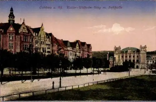 Ak Koblenz am Rhein, Kaiser-Wilhelm-Ring, Festhalle
