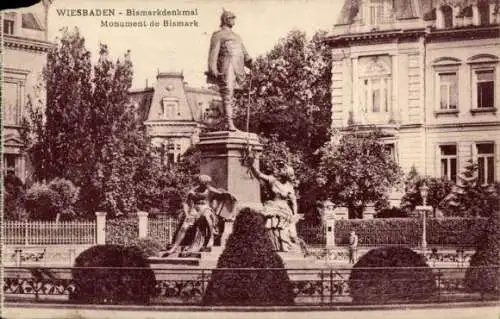 Ak Wiesbaden in Hessen, Bismarkdenkmal