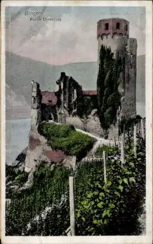 Ak Bingen am Rhein, Ruine Ehrenfels