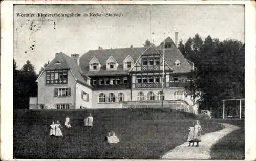 Ak Neckarsteinach im Kreis Bergstraße Hessen, Kindererholungsheim, Fachwerk