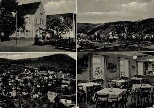 Ak Bammental in Baden, Gasthaus Weber, Gastraum, Panorama, Teilansicht