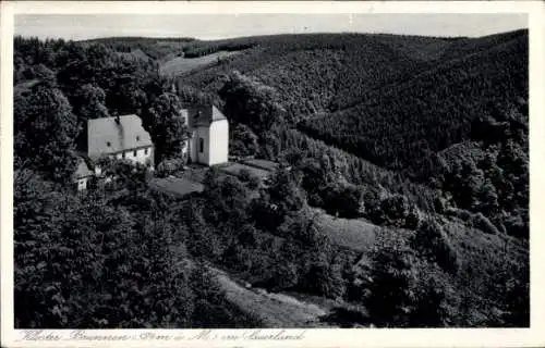 Ak Sundern im Sauerland, Kloster Brunnen, Fliegeraufnahme