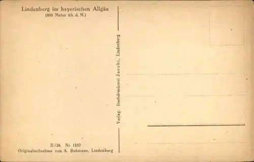 Ak Lindenberg im Allgäu Schwaben, Winter, Gesamtansicht