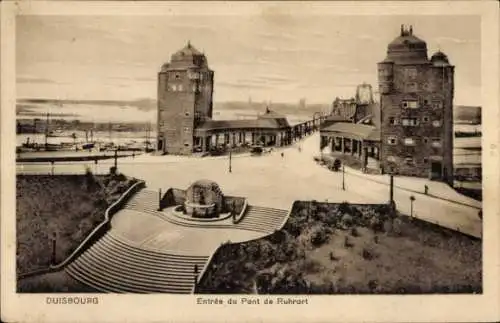 Ak Ruhrort Duisburg im Ruhrgebiet, Brückeneingang