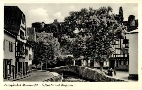 Ak Bad Münstereifel in Nordrhein Westfalen, Erft, Burgruine