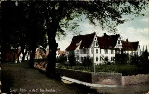 Ak Soest in Westfalen, Städt. Krankenhaus