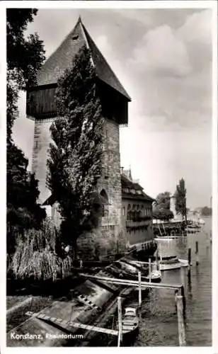 Ak Konstanz am Bodensee, am Rheintorturm