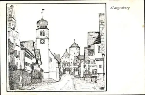 Ak Langenburg in Württemberg, Kirche, Turm