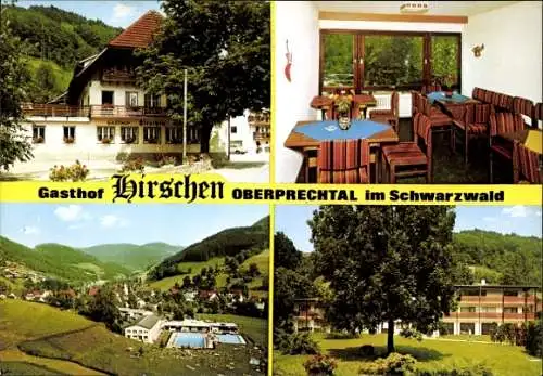 Ak Oberprechtal Elzach im Schwarzwald Baden, Gasthof Hirschen