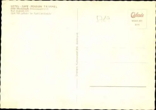 Ak Medebach im Hochsauerlandkreis, Hotel Cafe Trippel, Innen und Außenansicht
